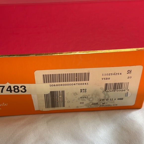 Kate Spade Black with White Trim Accent Patent High Heels Pumps - Picture 14 of 15